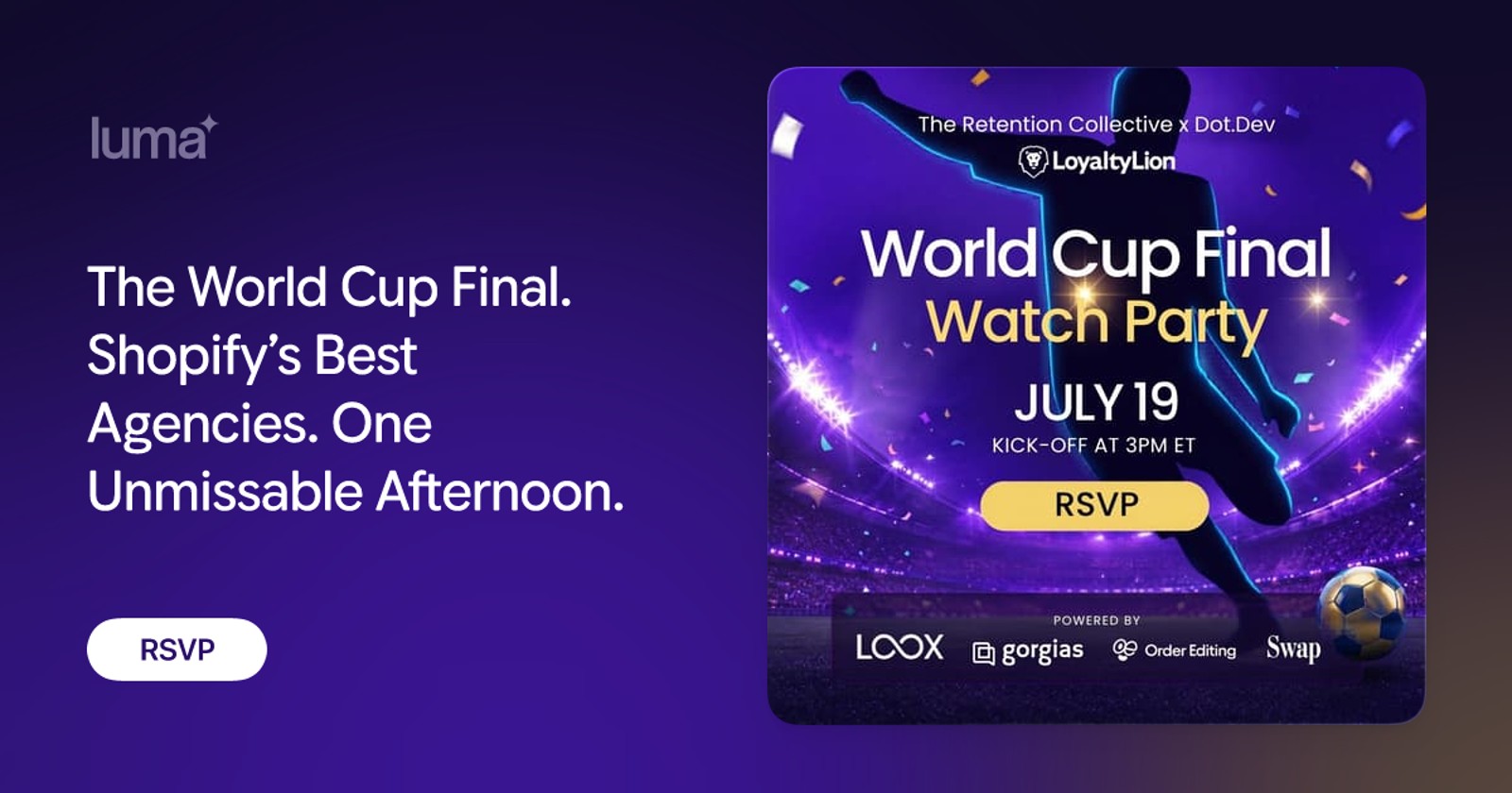 Cover image for Order Editing Sponsors Toronto's World Cup Final Watch Party for Shopify Agencies